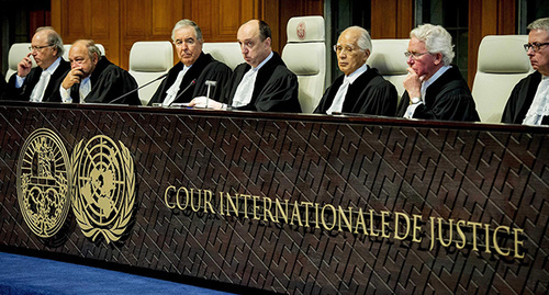 Заседание Международного уголовного суда в Гааге. Фото: https://pt.wikipedia.org/wiki/Organiza%C3%A7%C3%A3o_das_Na%C3%A7%C3%B5es_Unidas