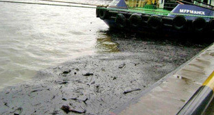 Вода в водоеме, загрязненная после разлива нефтепродуктов. Фото http://www.yugopolis.ru/