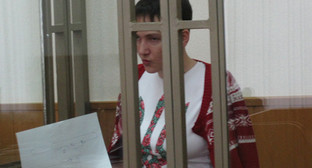 Надежда Савченко в Донецком городском суде, 4 февраля 2016 года.
Фото Константина Волгина для "Кавказского узла"