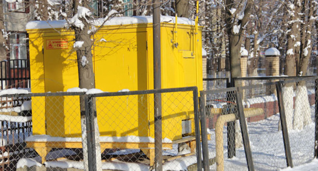 Газовый щит. Фото Магомеда Магомедова для "Кавказского узла"