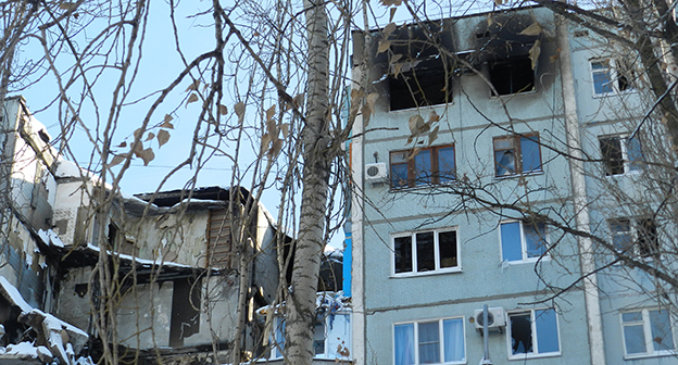 Разрушенное взрывом многоэтажное здание в Волгограде. Фото Татьяны Филимоновой для "Кавказского узла"