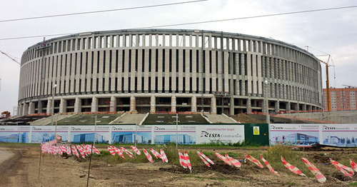 Строящийся стадион футбольного клуба «Краснодар». 7 июля 2015 года. Фото: Dominic Evans https://ru.wikipedia.org