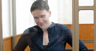 Надежда Савченко в Донецком городском суде, 17 февраля 2016 года. Фото Константина Волгина для "Кавказского узла" Надежда Савченко в Донецком городском суде, 17 февраля 2016 года. Фото Константина Волгина для "Кавказского узла"