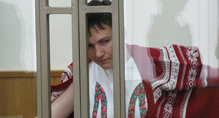 Надежда Савченко в Донецком городском суде, февраль 2016 года.
Фото Константина Волгина для "Кавказского узла"