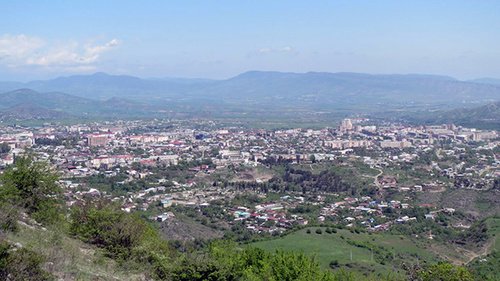 Столица Нагорного Карабаха город Степанакерт. Фото Алвард Григорян для "Кавказского узла"