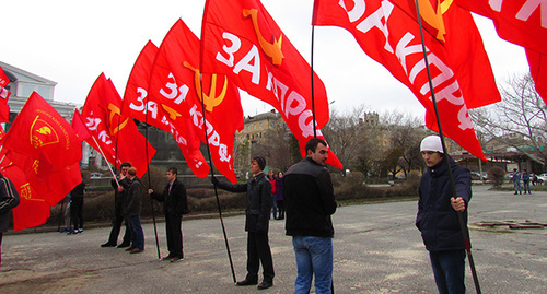 Митинг против роста цен в Волгограде 27 марта 2016 года. Фото Вячеслава Ященко для "Кавказского узла"