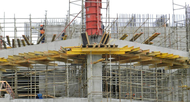 Строительство стадиона "Волгоград-Арена". Апрель 2016 г. Фото Татьяны Филимоновой для "Кавказского узла"