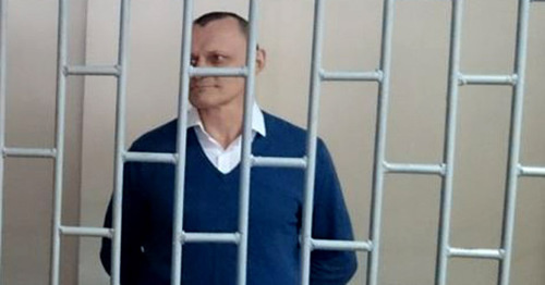 Николай Карпюк в зале суда. Фото: RFE/RL