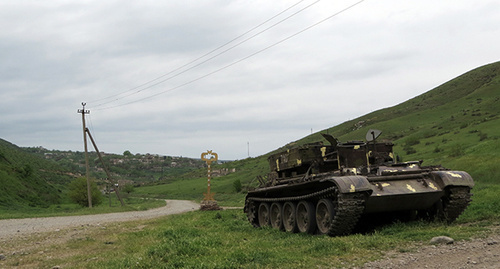 Танк армии НКР около села Талиш, Карабах. Фото Алвард Григорян для "Кавказского узла"