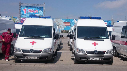 Новые автомобили скорой помощи в Волгограде. Фото Татьяны Филимоновой для "Кавказского узла"