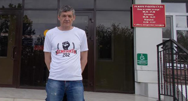 Игорь Стенин 4.05.2016 после прения сторон. Фото Е.Гребенюк для "Кавказского узла"