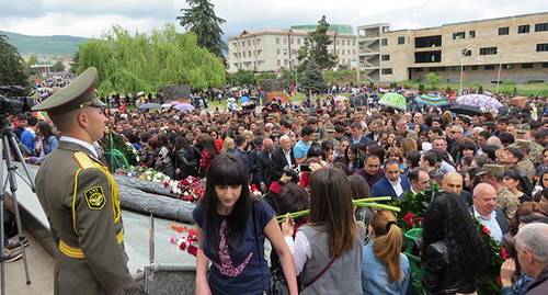 Памятные мероприятия 9 мая прошли во всех городах Нагорного Карабаха. Фото Алвард Григорян для "Кавказского узла"