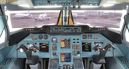 Кабина экипажа ТУ-204. Фото: https://ru.wikipedia.org/wiki/Ту-204#/media/File:Tupolev_Tu-214_cockpit.jpg