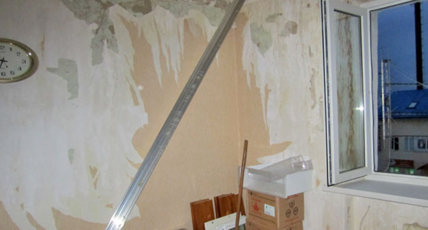 Квартира, пострадавшая в ходе спецоперации в Нальчике. 20 июня 2016 г. Фото Людмилы Маратовой для "Кавказского узла"