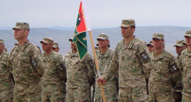  Грузинские военные. Фото Инны Кукуджановой для "Кавказского узла"