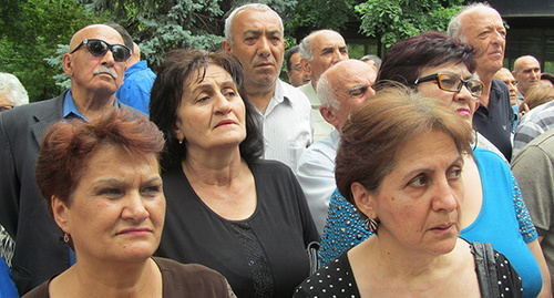 Акция протеста бывших работников "Наирит". Ереван, 8 июня 2016 г. Фото Тиграна Петросяна для "Кавказского узла"