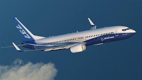 Самолёт Boeing‑737 в небе. Фото: http://euroradio.fm/ru/priostanovleno-deystvie-v-rossii-sertifikatov-na-samolety-boeing-737