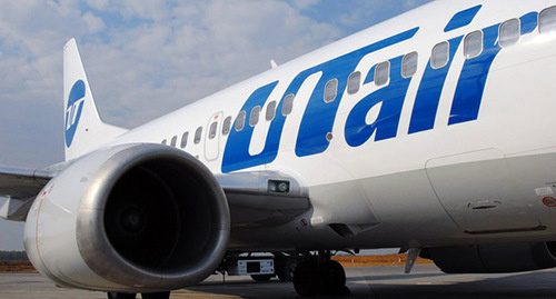 Логотип Utair на борту самолёта. Фото: http://pravdaurfo.ru/news/yuteyr-vzyskal-s-yuzhnogo-kresta-306-millionov