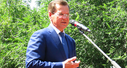 Выступление губернатора Астраханской области А. Жилкина. Фото Вячеслава Ященко для "Кавказского узла"