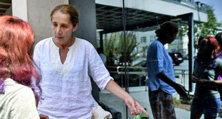 Активисты организации "Партизаны-садоводы" во время голодовки. Тбилиси, август 2016 г. Фото: Mzia Saganelidze (RFE/RL)