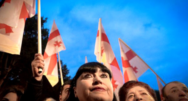 Митинг сторонников "Единого национального движения". Тбилиси. Фото: www.sputnik-georgia.ru
