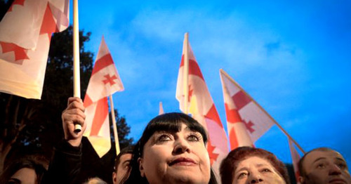 Митинг сторонников "Единого национального движения". Тбилиси. Фото: www.sputnik-georgia.ru