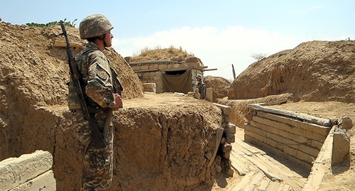 Дежурство солдат Нагорного Карабаха на передовой. Фото Алвард Григорян для "Кавказского узла"