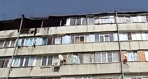 Дом в Ессентуках, где 29 августа произошел пожар. Скриншот из телесюжета ГТРК "Ставрополье", YouTube.com