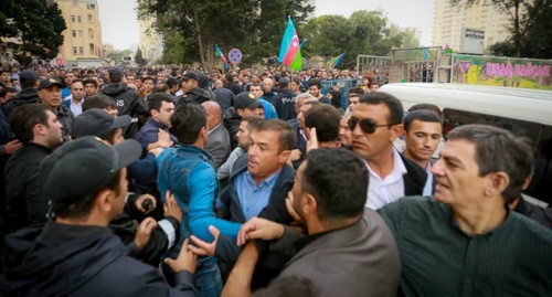 Задержание участников митинга в Баку 17 сентября. Фото: RFE/RL