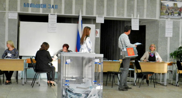 Избирательный участок №438. Выборы в Государственную Думу. 18 сентября 2016 г. Фото Татьяны Филимоновой для "Кавказского узла"