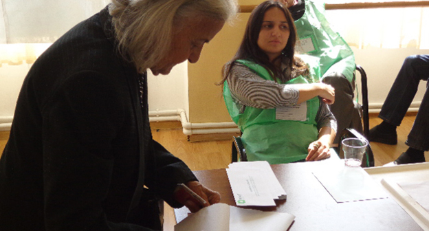 Избирательный участок в Грузии. Фото Инны Кукуджановоой для "Кавказского узла"