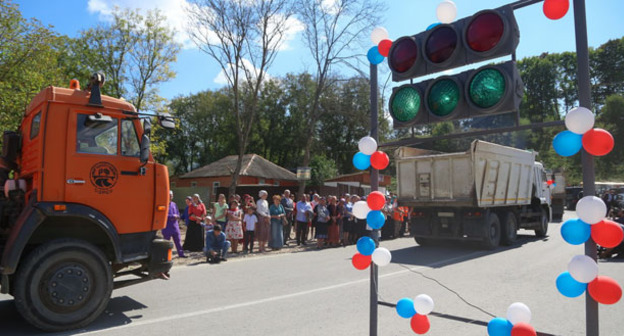 Открытие участка дороги "Нестеровская-Алкун-Таргим-Чми". Фото http://www.ingushetia.ru/