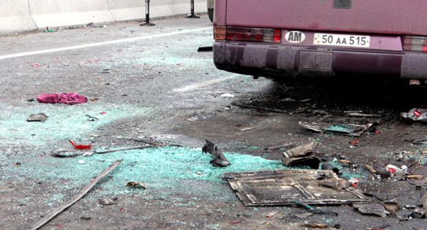 На месте ДТП автобуса "Москва-Ереван". 14 октября 2016 г. Фото Эммы Марзоевой для "Кавказского узла"