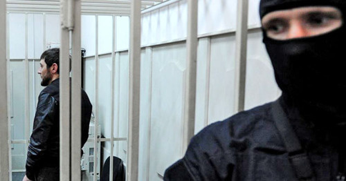 Подозреваемый в убийстве политика Бориса Немцова Заур Дадаев. Фото: Maxim Blinov (RFE/RL)