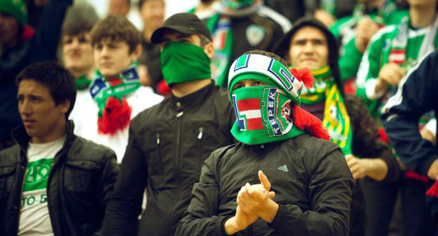 Футбольные фанаты клуба "Терек". Фото: Федор Обмайкин / Югополис