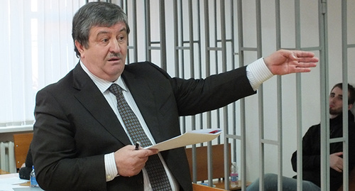 Адвокат Алауди Мусаев на заседании суда по делу Гериева.  Фото корреспондента "Кавказского узла"