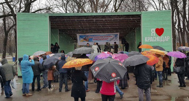 Митинг против внесения изменений в генплан Краснодара. 3 декабря 2016 года. Фото Натальи Дорохиной для "Кавказского узла".