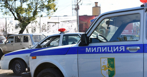 Полицейские машины. Абхазия. Фото: Sputnik/Томас Тхайцук