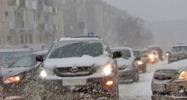 Снегопад в Волгограде. 12 декабря 2016 г. Фото Вячеслава Ященко для "Кавказского узла"