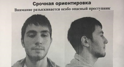 Ориентировка на предполагаемого участника нападения на полицейских Истамула Мамаева. Фото: МВД по Чечне