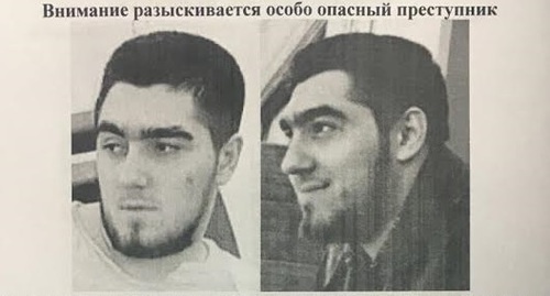 Ориентировка на предполагаемого участника нападения на полицейских Хаматхан Минтаев. Фото: МВД по Чечне
