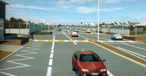 Эскизы как будет выглядеть шоссе Авиаторов после реконструкции. Фото Татьяны Филимоновой для "Кавказского узла"