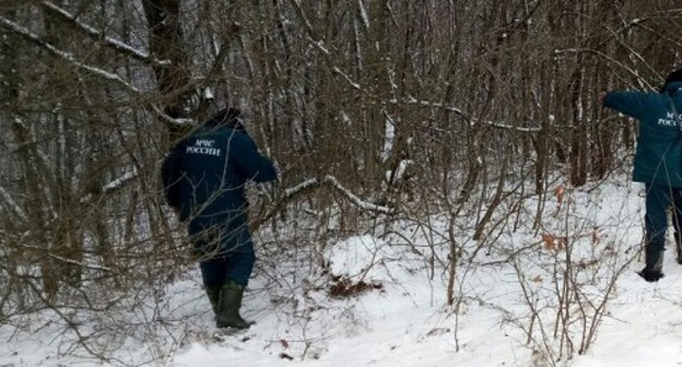 Поиски пропавшего ребенка в Белореченском районе Краснодарского края. 22 января 2017 года. Фото: http://23.mchs.gov.ru/