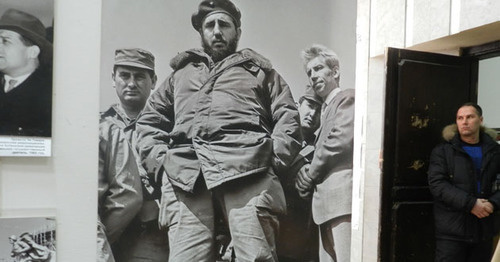 Фото представленное на выставке. Фидель Кастро. 1 февраля 2017 г. Фото Татьяны Филимоновой для "Кавказского узла"