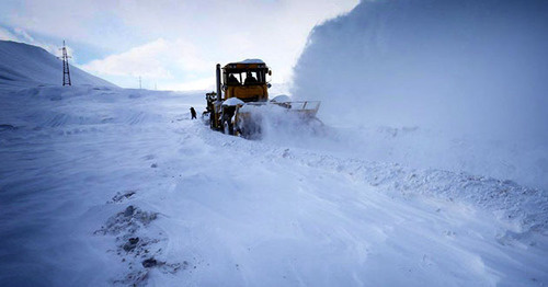 Снегопад. Фото: Департамент автомобильных дорог Грузии