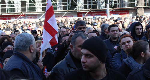 Участники митинга. Фото Инны Кукуджановой для "Кавказского узла"