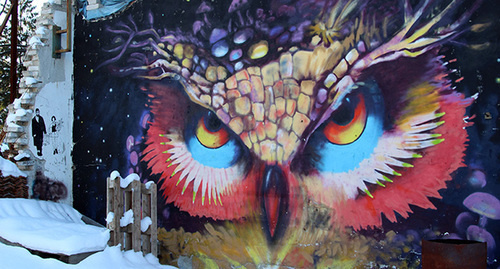 УЫГ - Сова. Граффити в Портале. Фото Алан Цхурбаева для "Кавказского узла"