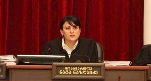 Судья Ната Назгаидзе, рассматривавшая дело о передаче "Рустави-2". Скриншот из эфира телеканала, Rustavi2.com