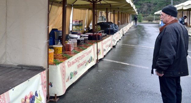 На сельхозярмарке в Сочи торговля не ведется. Фото Светланы Кравченко для "Кавказского узла"