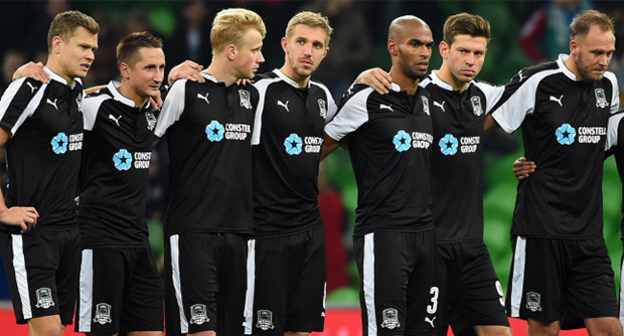 Игроки ФК "Краснодар". Фото https://www.fckrasnodar.ru/team/news/object/?object_id=128220